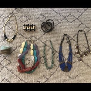 Grab bag of jewelry from: Anthropologie, JCrew etc